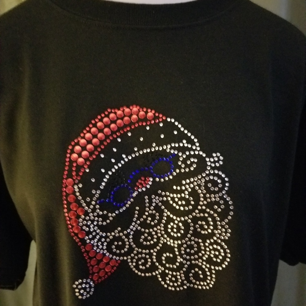 Christmas Santa's Blk Tee